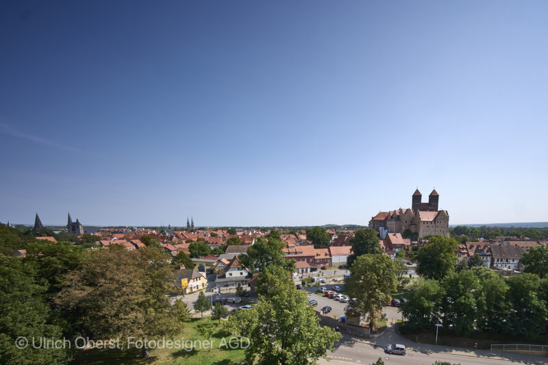 Quedlinburg, Schlossberg vom Münzenberg gesehen